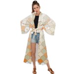 shells pattern Maxi Kimono