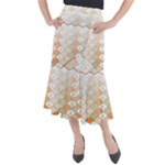 shells pattern Midi Mermaid Skirt