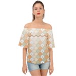 shells pattern Off Shoulder Short Sleeve Top