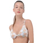 shells pattern Knot Up Bikini Top