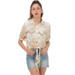 shells pattern Tie Front Shirt 