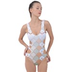 shells pattern Side Cut Out Swimsuit