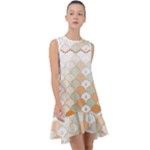 shells pattern Frill Swing Dress