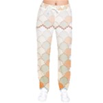 shells pattern Women Velvet Drawstring Pants