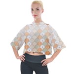 shells pattern Mock Neck T-Shirt