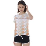 shells pattern Short Sleeve Open Back T-Shirt