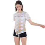 shells pattern Asymmetrical Short Sleeve Sports T-Shirt