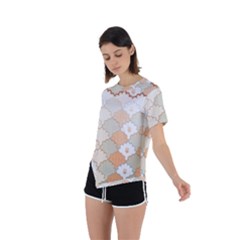 Asymmetrical Short Sleeve Sports T-Shirt 