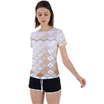 shells pattern Back Circle Cutout Sports T-Shirt