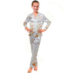 Kids  Satin Long Sleeve Pajamas Set 