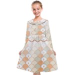 shells pattern Kids  Midi Sailor Dress