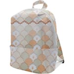 shells pattern Zip Up Backpack