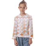 shells pattern Kids  Frill Detail T-Shirt