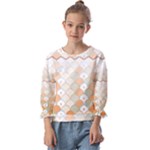 shells pattern Kids  Cuff Sleeve Top