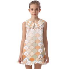 Kids  Pilgrim Collar Ruffle Hem Dress 