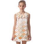 shells pattern Kids  Pilgrim Collar Ruffle Hem Dress