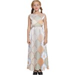 shells pattern Kids  Satin Sleeveless Maxi Dress