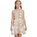 shells pattern Kids  Sleeveless Tiered Mini Dress