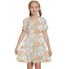 Kids  Short Sleeve Tiered Mini Dress 