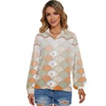 shells pattern Women s Long Sleeve Button Up Shirt