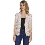 shells pattern Women s One-Button 3/4 Sleeve Short Jacket