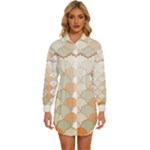 shells pattern Womens Long Sleeve Shirt Dress