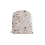 Floral Pattern Drawstring Pouch (Medium)