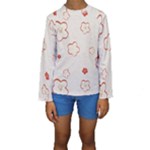 Floral Pattern Kids  Long Sleeve Swimwear