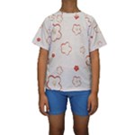 Floral Pattern Kids  Short Sleeve Swimwear