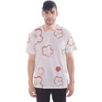 Floral Pattern Men s Sport Mesh T-Shirt