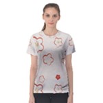 Floral Pattern Women s Sport Mesh T-Shirt