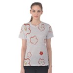 Floral Pattern Women s Cotton T-Shirt