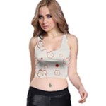 Floral Pattern Racer Back Crop Top