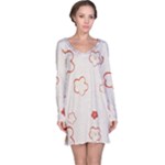 Floral Pattern Long Sleeve Nightdress