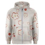 Floral Pattern Men s Zipper Hoodie