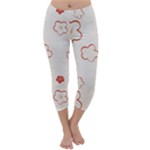 Floral Pattern Capri Winter Leggings 