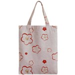 Floral Pattern Zipper Classic Tote Bag