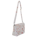 Floral Pattern Shoulder Bag with Back Zipper