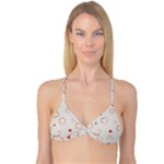 Floral Pattern Reversible Tri Bikini Top