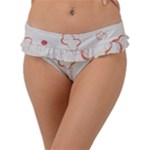 Floral Pattern Frill Bikini Bottoms