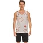 Floral Pattern Men s Wide Collar Tank Top