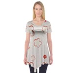 Floral Pattern Short Sleeve Tunic 