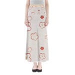 Floral Pattern Full Length Maxi Skirt