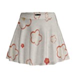 Floral Pattern Mini Flare Skirt