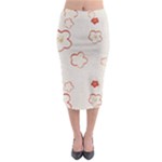 Floral Pattern Midi Pencil Skirt