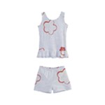 Floral Pattern Kids  Boyleg Swimsuit