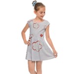 Floral Pattern Kids  Cap Sleeve Dress