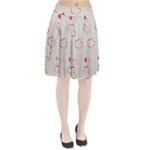 Floral Pattern Pleated Skirt