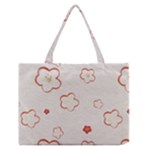 Floral Pattern Zipper Medium Tote Bag