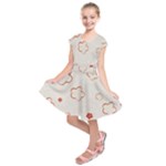 Floral Pattern Kids  Short Sleeve Dress